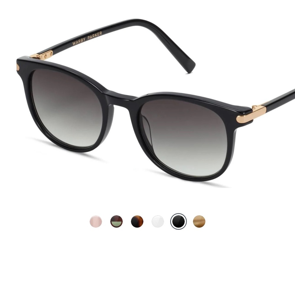 Like new Durand Wide Sunglasses Black and Polished Gold